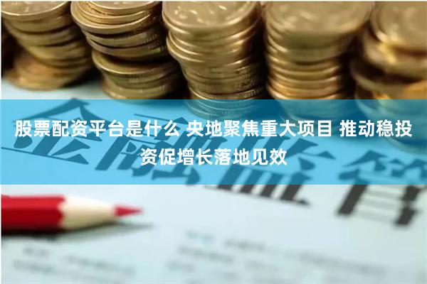 股票配资平台是什么 央地聚焦重大项目 推动稳投资促增长落地见效